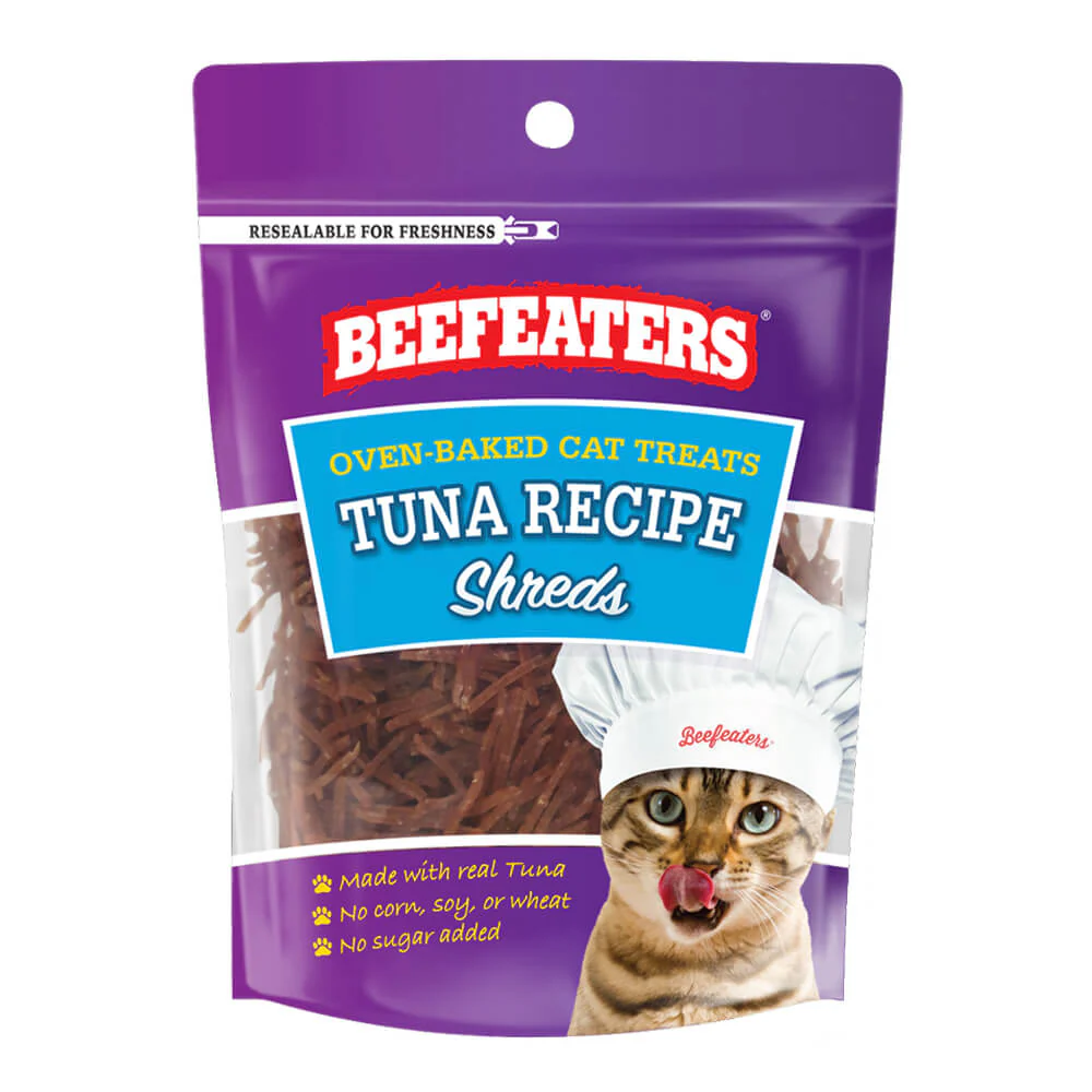 Beefeaters Oven-Baked Cat Treats – Tuna, Salmon & Chicken Fillet Shreds