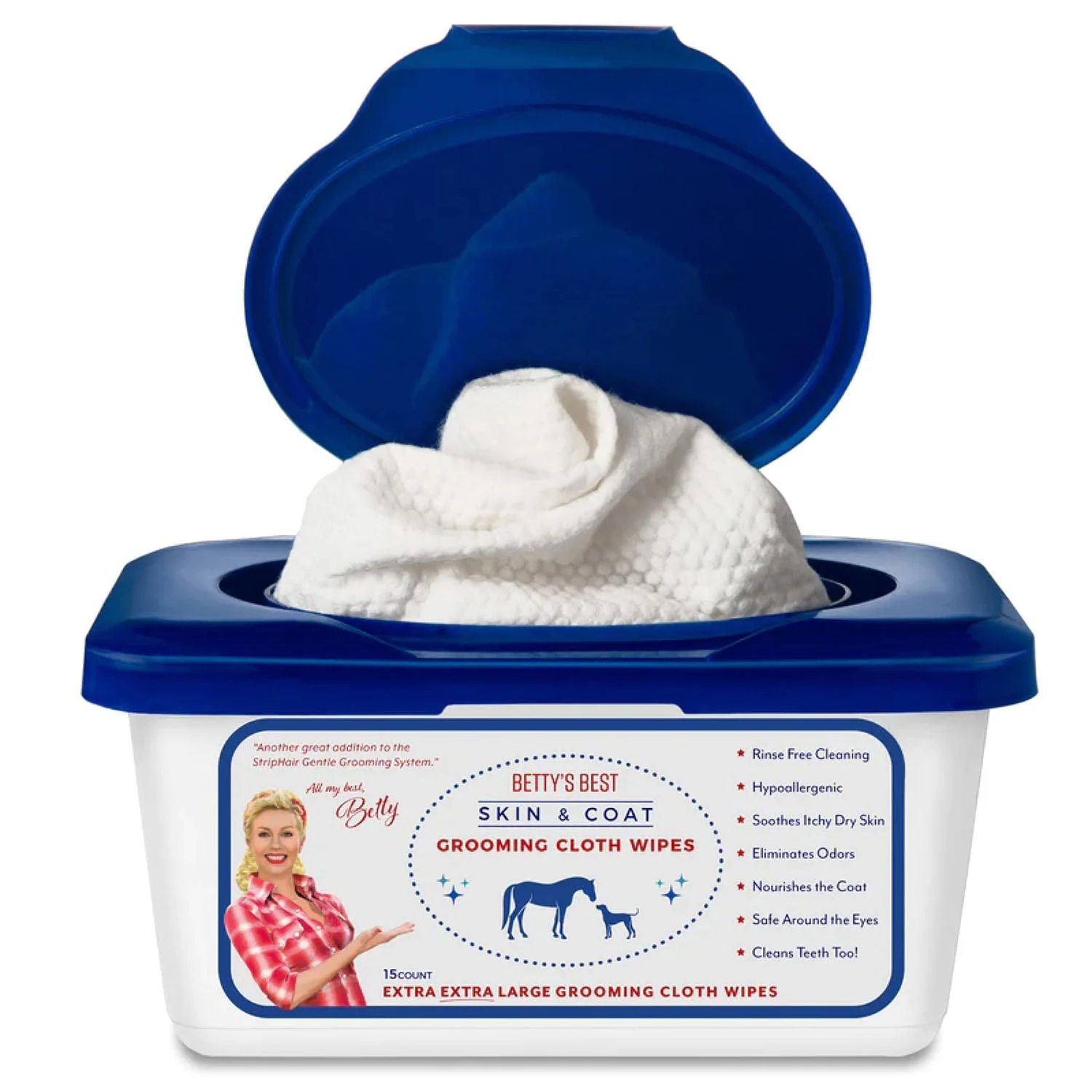 Betty's Best Skin & Coat Cloth Wipes - Image 3