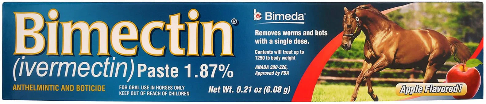 Bimectin Paste Horse Dewormer, 1-dose - Image 1