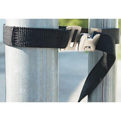 Black Poly Gate Strap with Alligator Clip, 4' L - Image 1