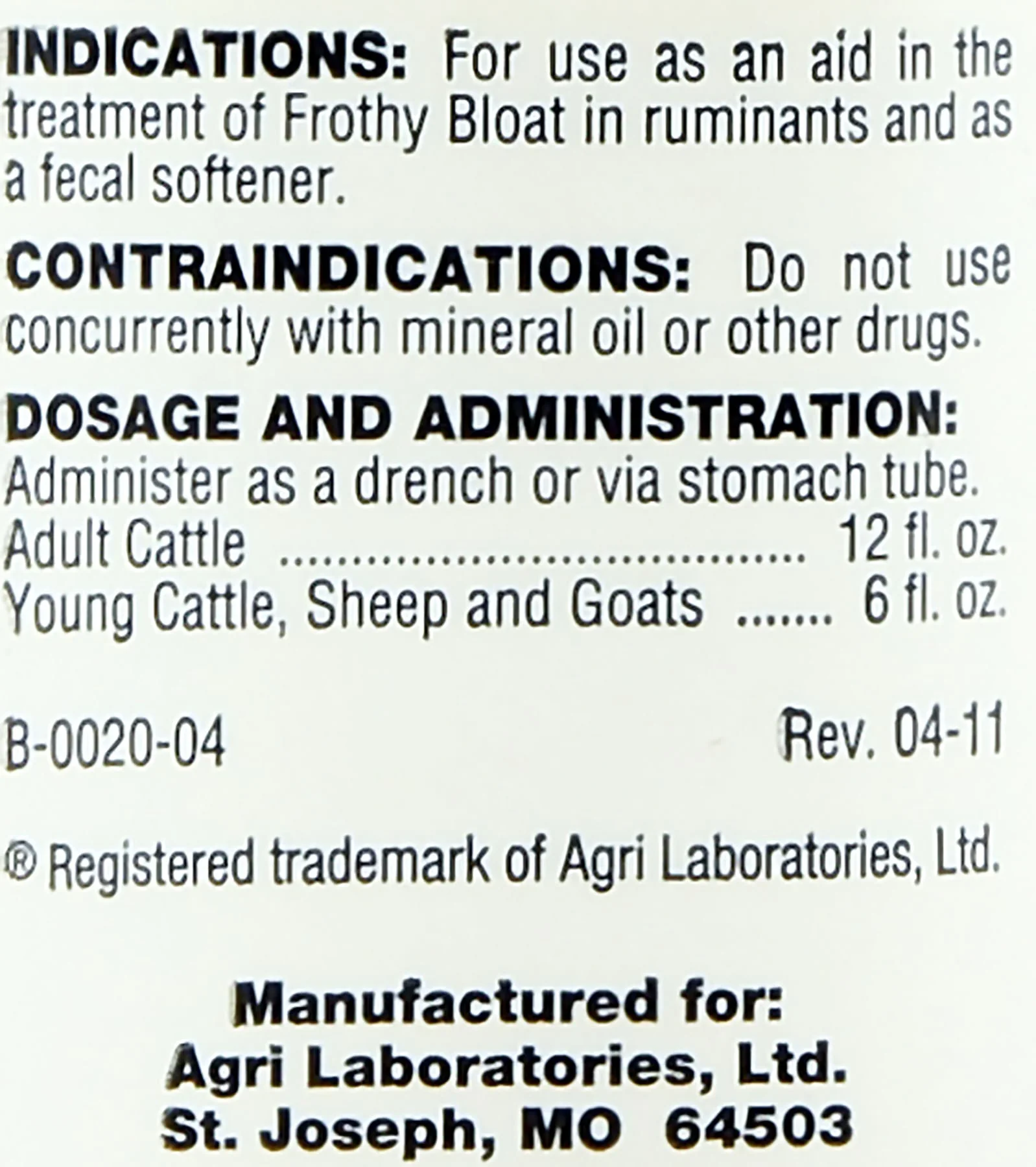 Bloat Release Liquid for Bloat in Cattle, Sheep, & Goats, 12 oz - Image 2