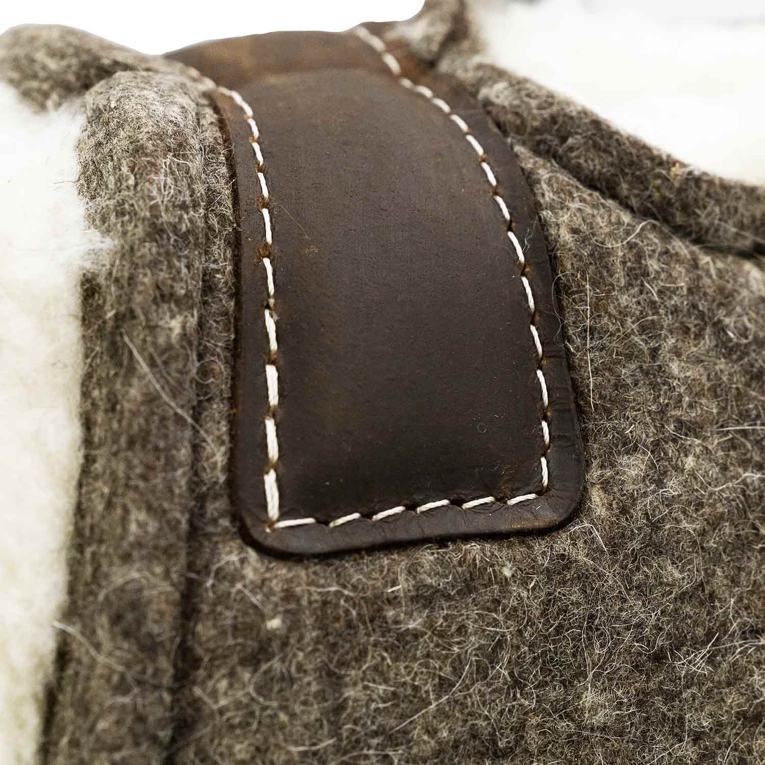Blue Horse 100% Wool Contoured Saddle Pad with Fleece Bottom - Image 2