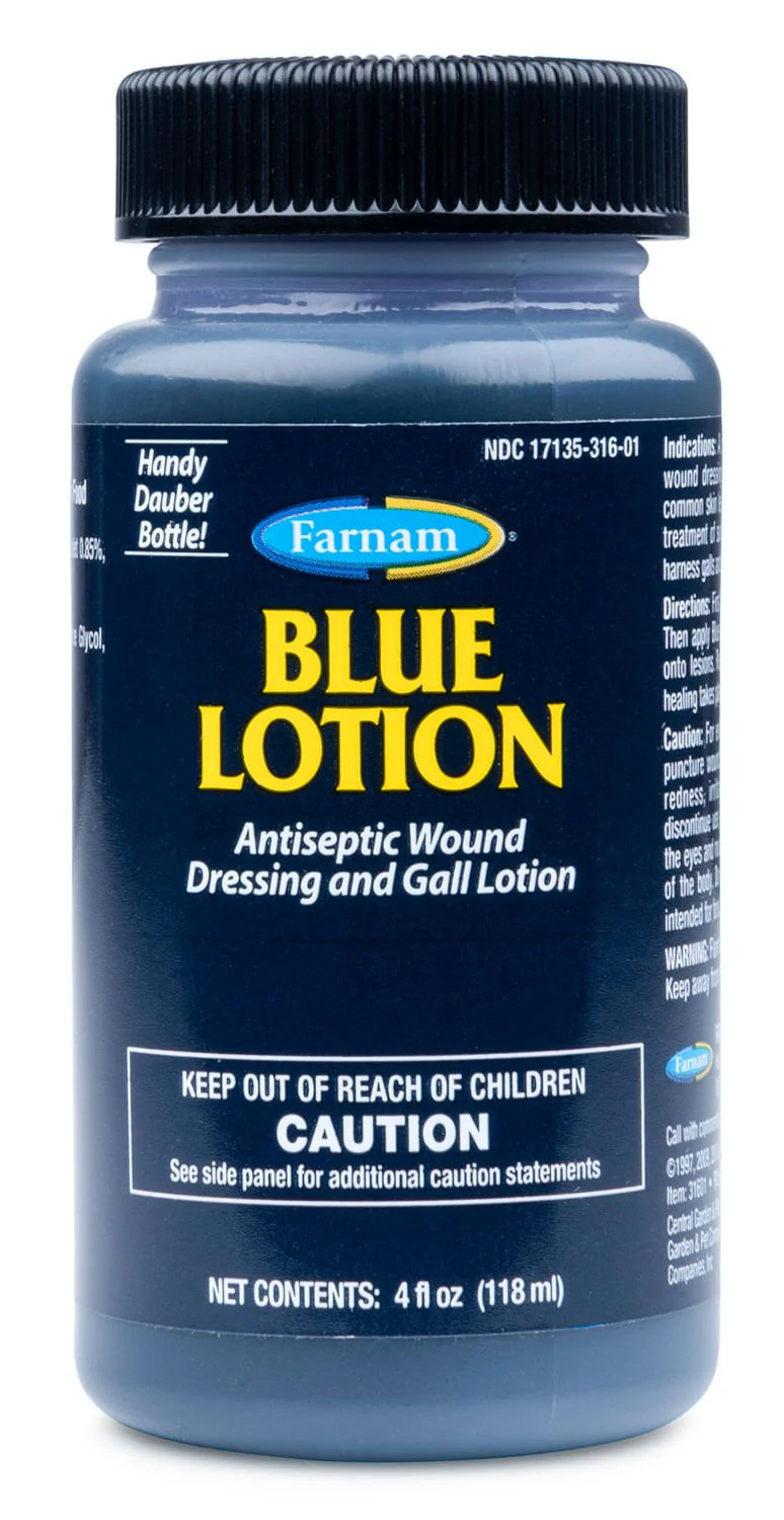 Blue Lotion Antiseptic Wound Dressing for Horses & Dogs - Image 1
