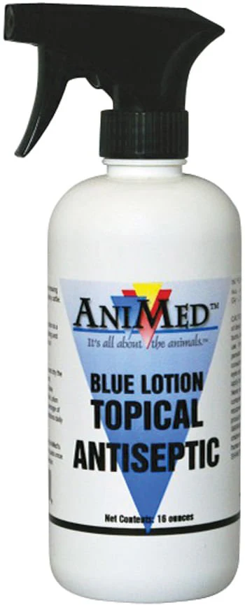 Animed Blue Lotion Topical Antiseptic Wound Dressing Spray - Image 1