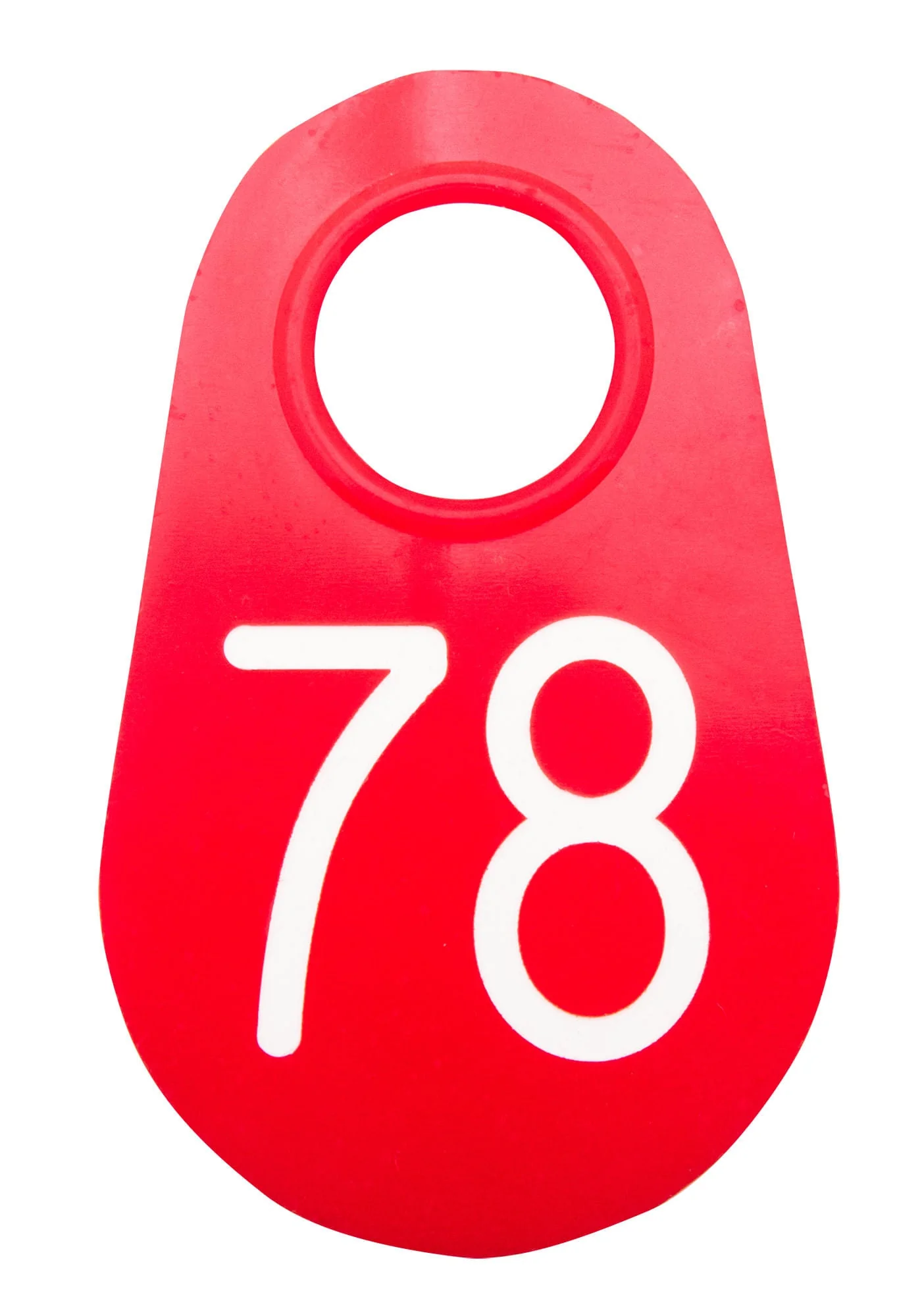 Bock's Red Nylon Numbered Identification Tags, 1-100, Single Tag - Image 2