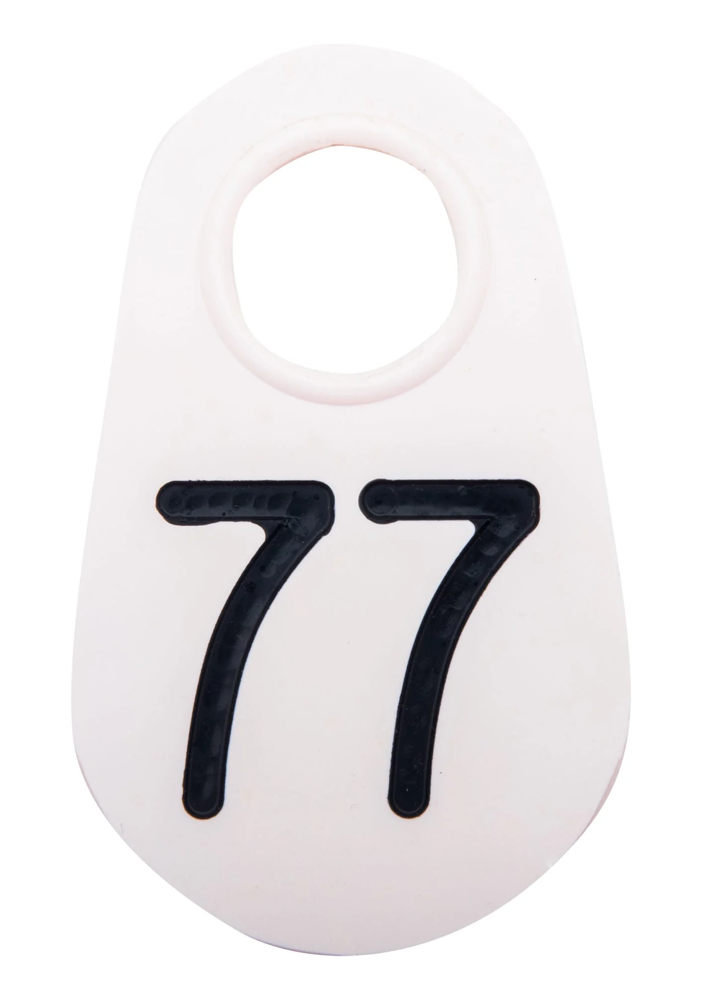 Bock's White Nylon Numbered Identification Tags, 1-100, Single Tag - Image 3