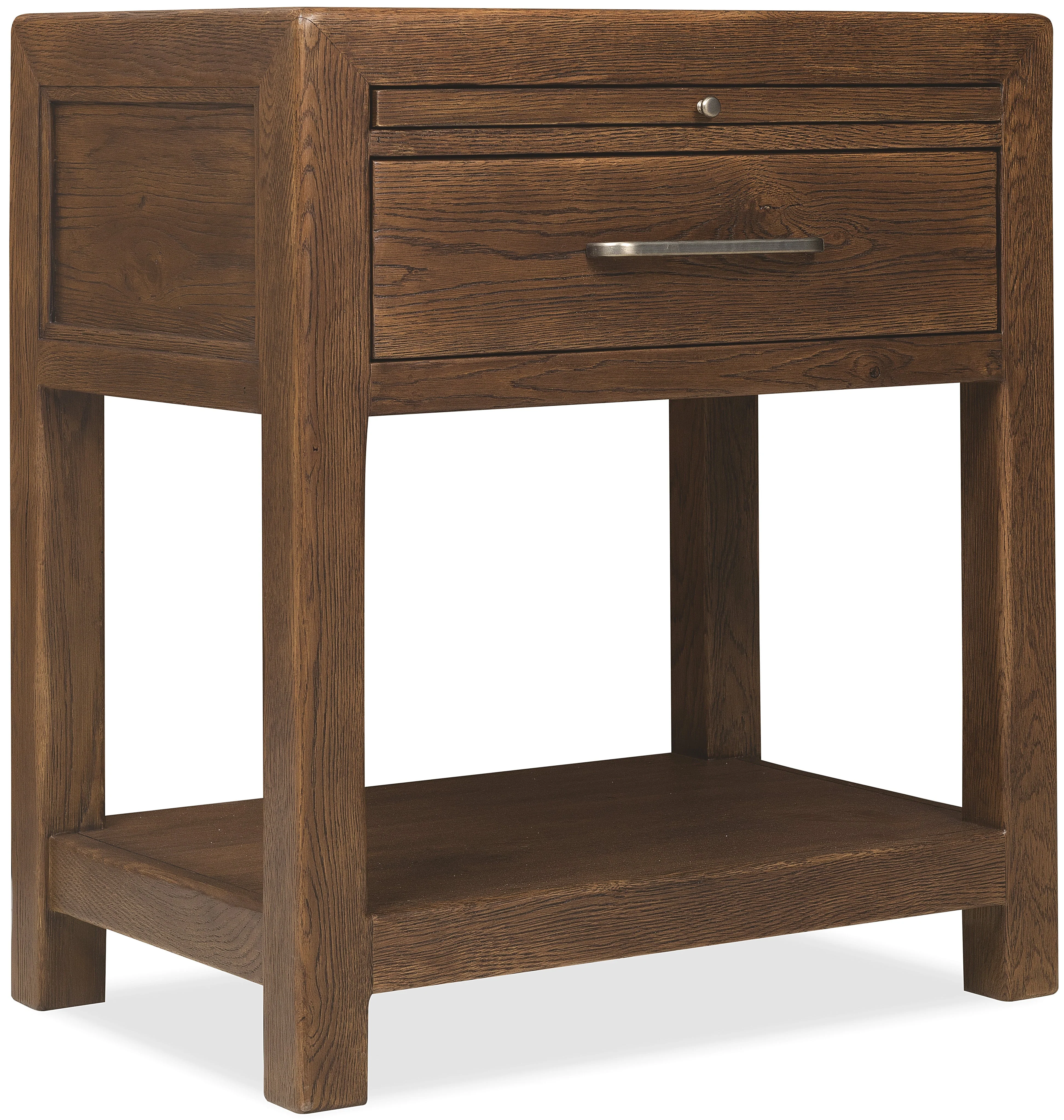 Driftwood One-Drawer Nightstand | Rich Burnished Brown - Image 1