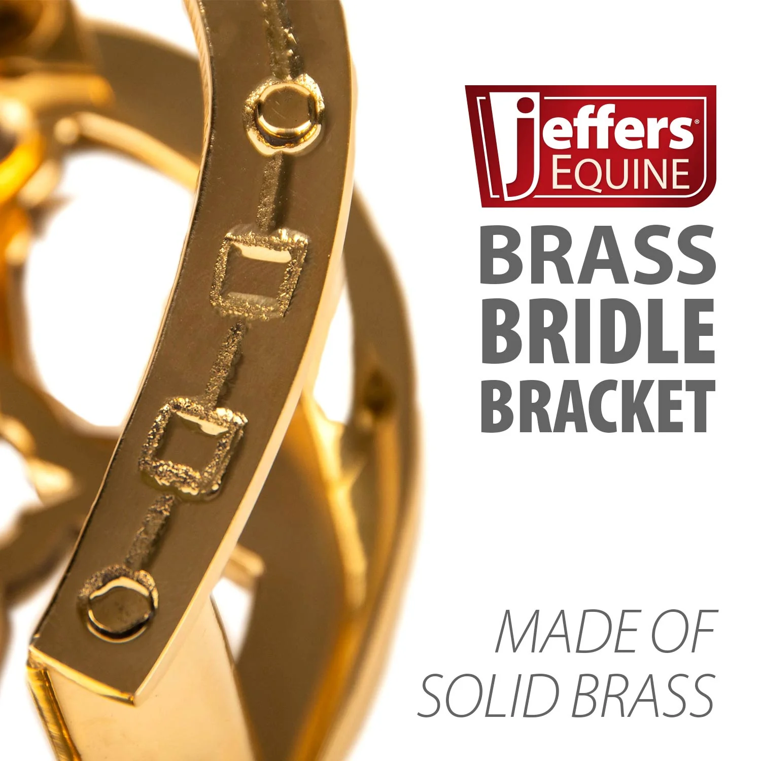 Jeffers Solid Brass Horse Bridle & Tack Wall Mounted Bracket - Image 2