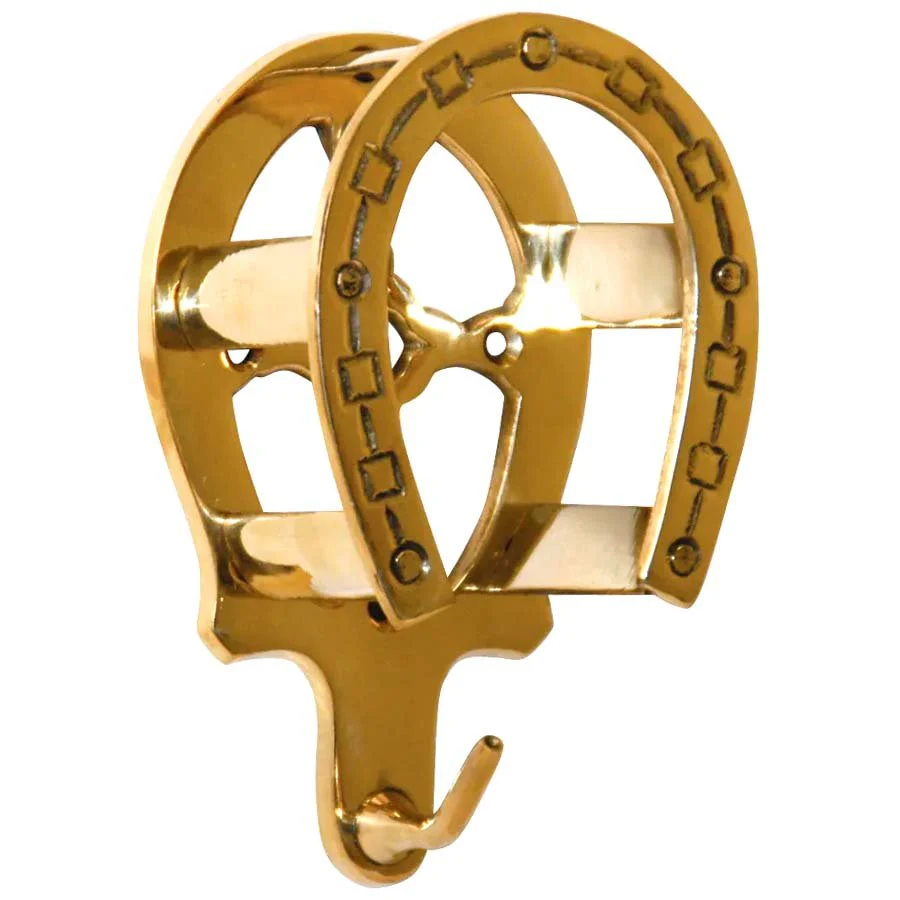 Jeffers Solid Brass Horse Bridle & Tack Wall Mounted Bracket - Image 1