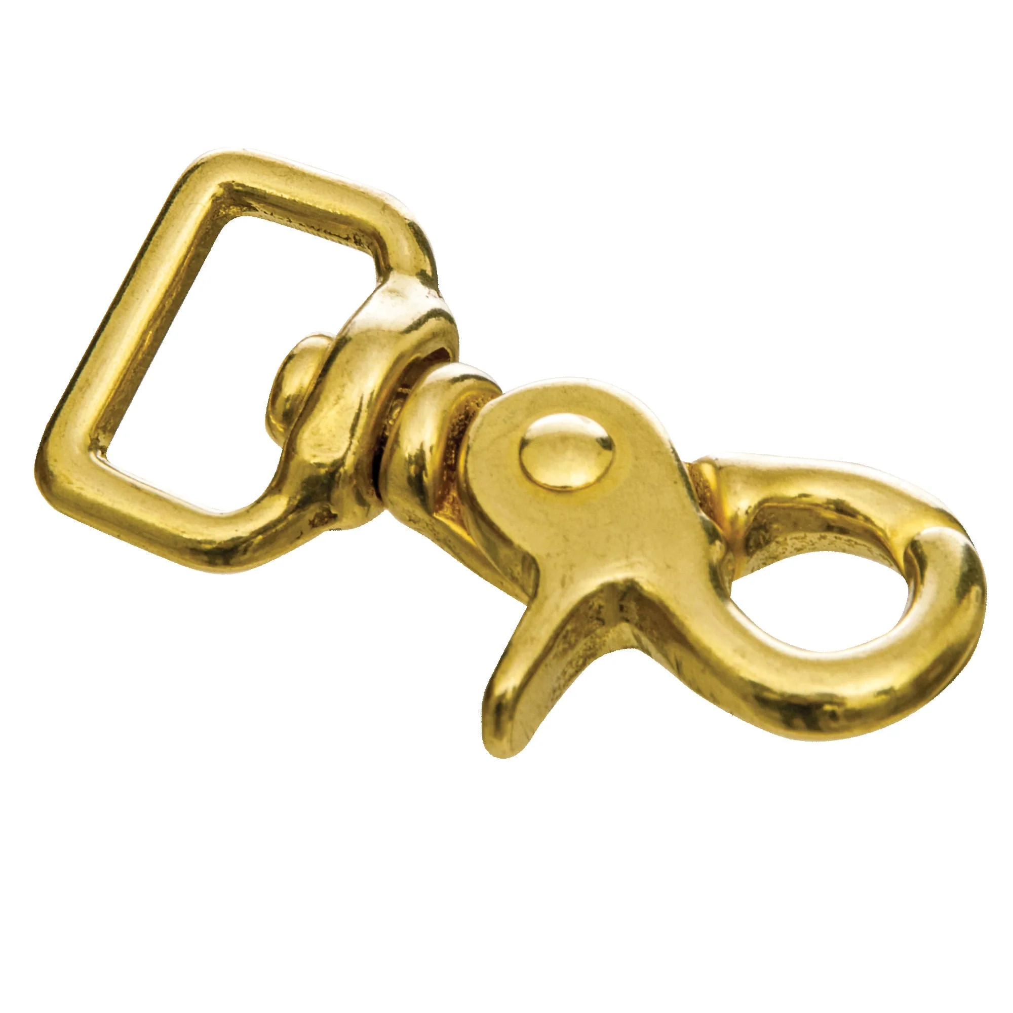 Jeffers Brass Trigger Snap with Square Swivel Eye - Image 3