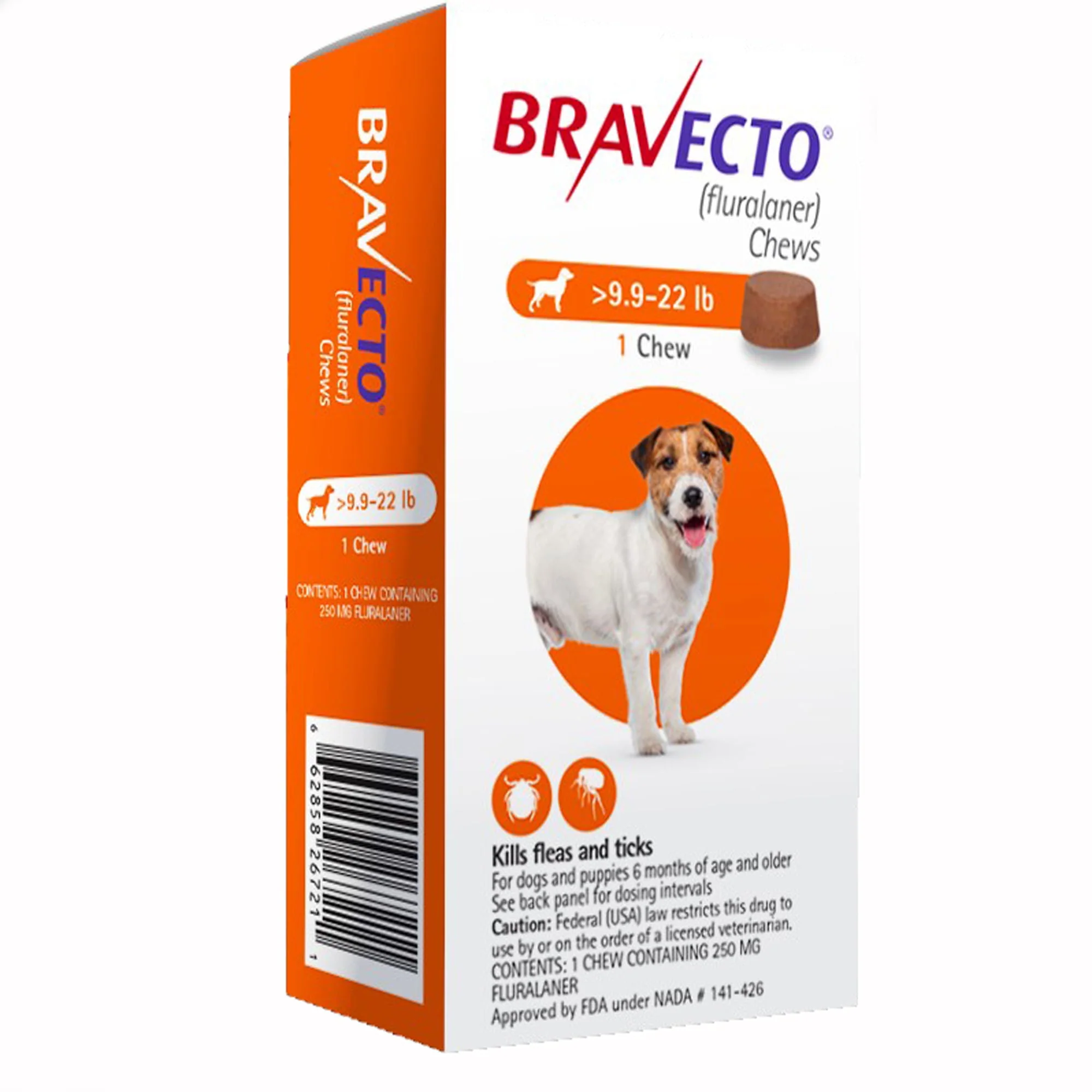 Rx Bravecto Chews for Dogs (Fluralaner) - 12 Week Flea & Tick Prevention, 1 Chew - Image 3