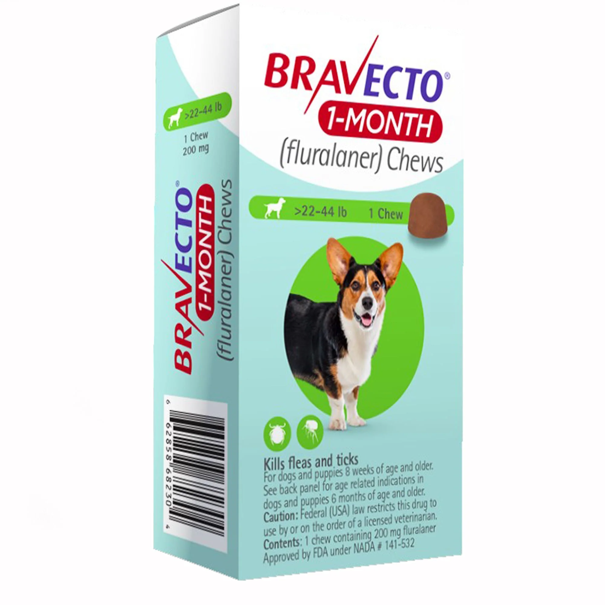 Rx Bravecto (fluralaner) Chews for Dogs, 1 Month Treatment - Image 3