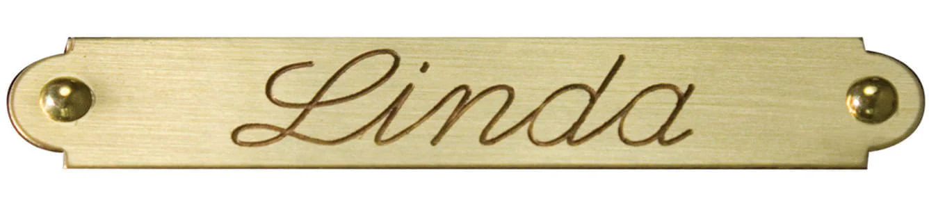 Personalized Engraved Bridle / Saddle Name Plate, Brass - Image 1