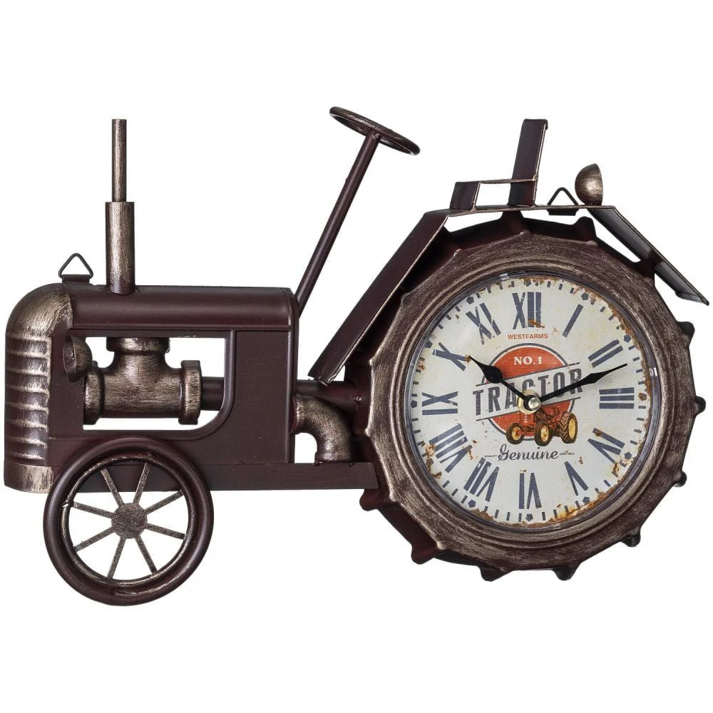 Bronze Tractor Wall Clock - Image 1