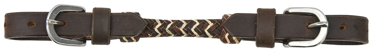 Buffalo Leather Curb Strap With Rawhide - Image 1