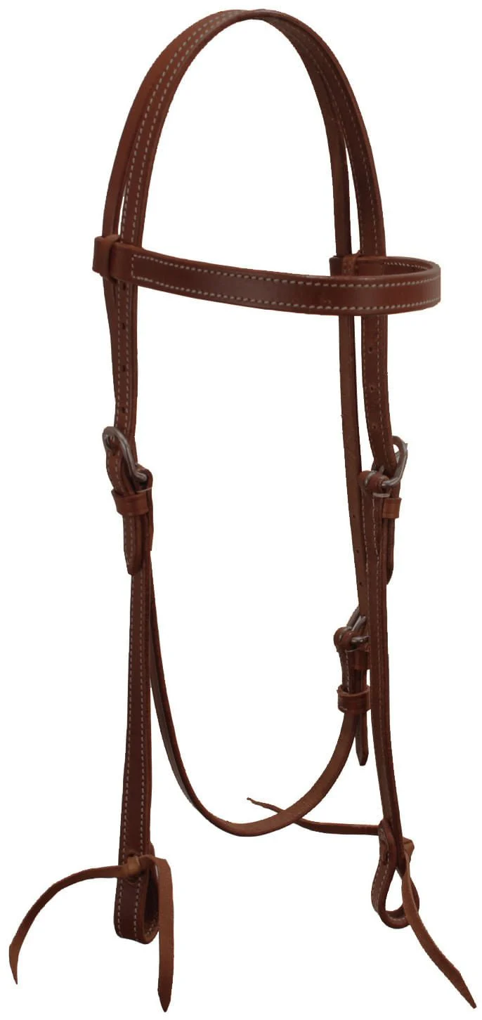 Buffalo Leather of the Rockies Plain Leather Browband Headstall - Image 1