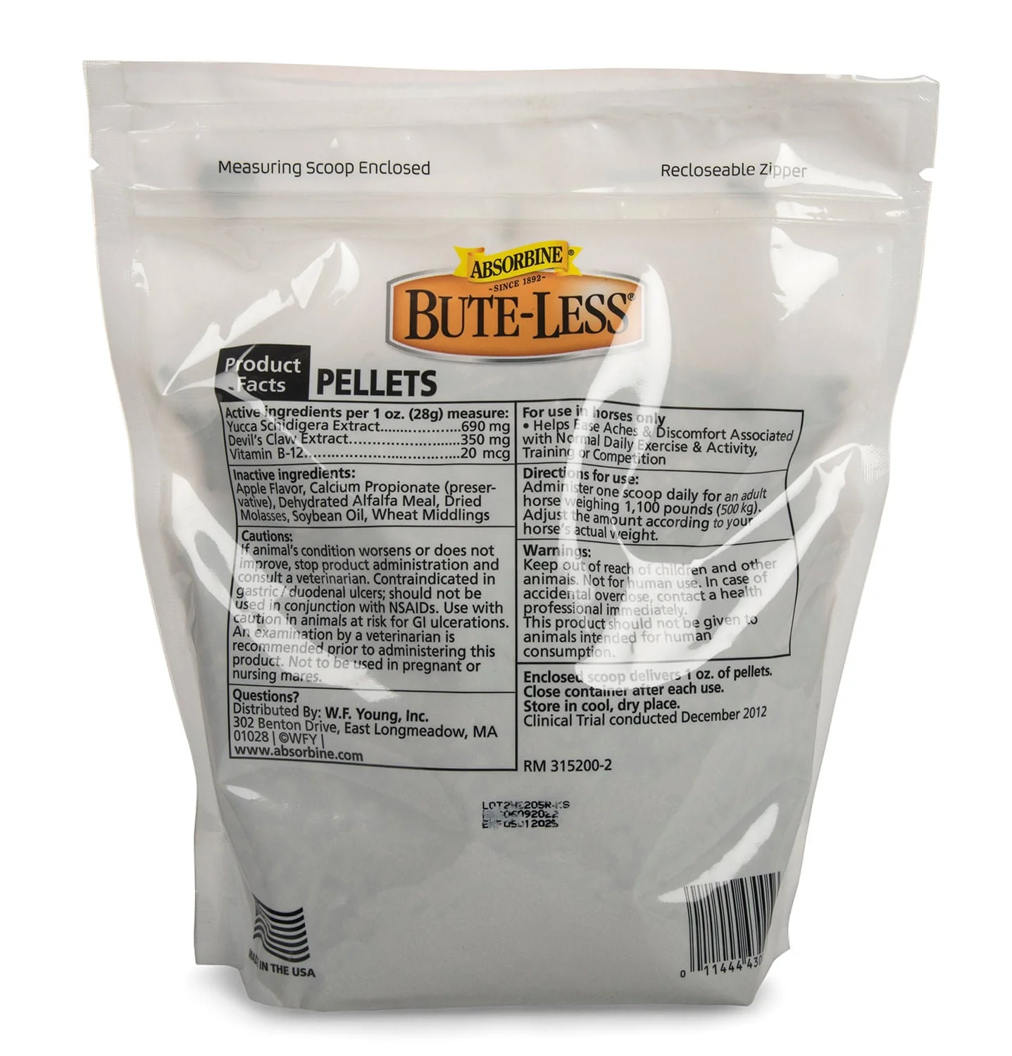 Absorbine Bute-Less Pellets Comfort & Recovery Horse Supplement - Image 2