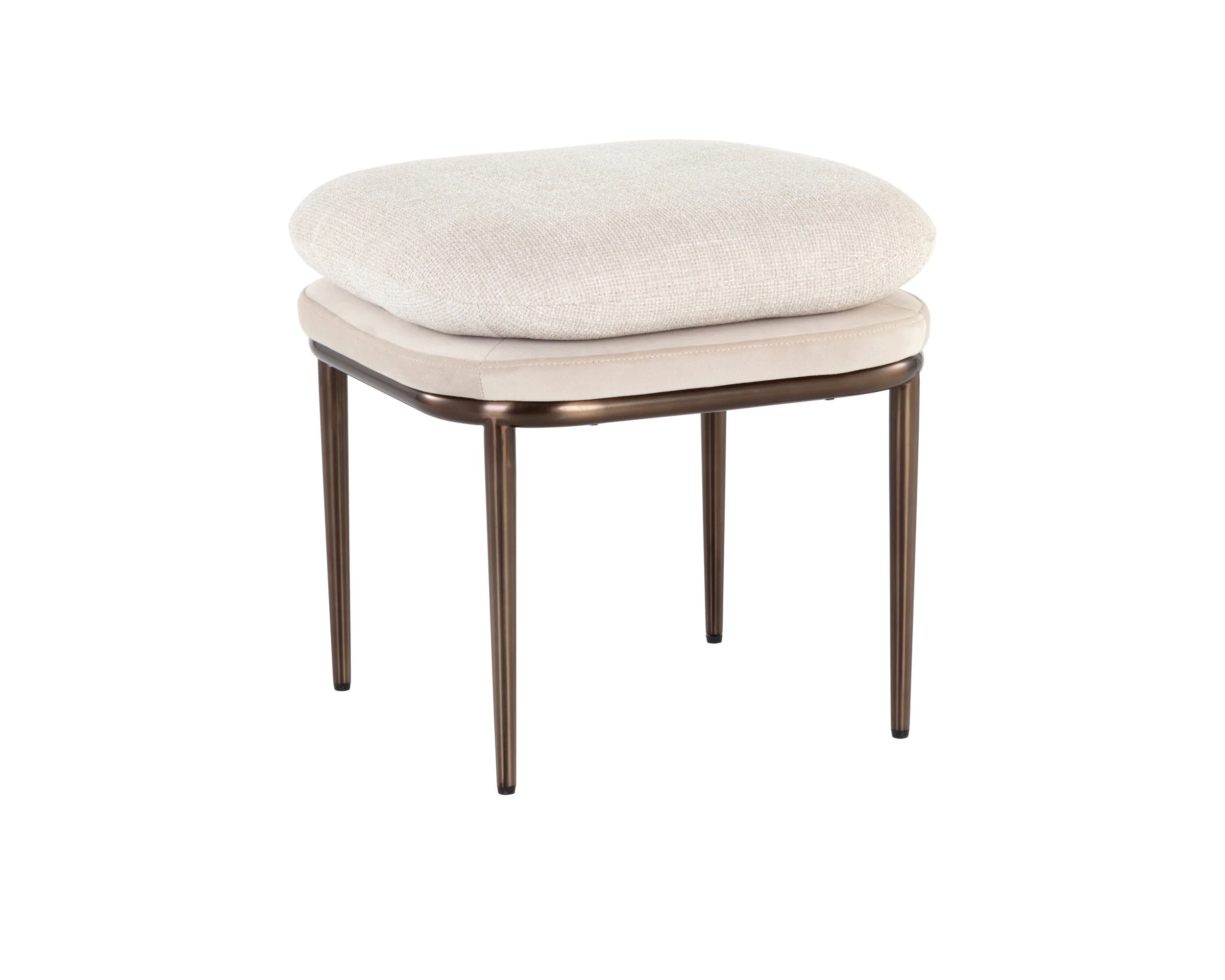 Koffi Stool – Dark Bronze – Chacha Cream / Meg Taupe