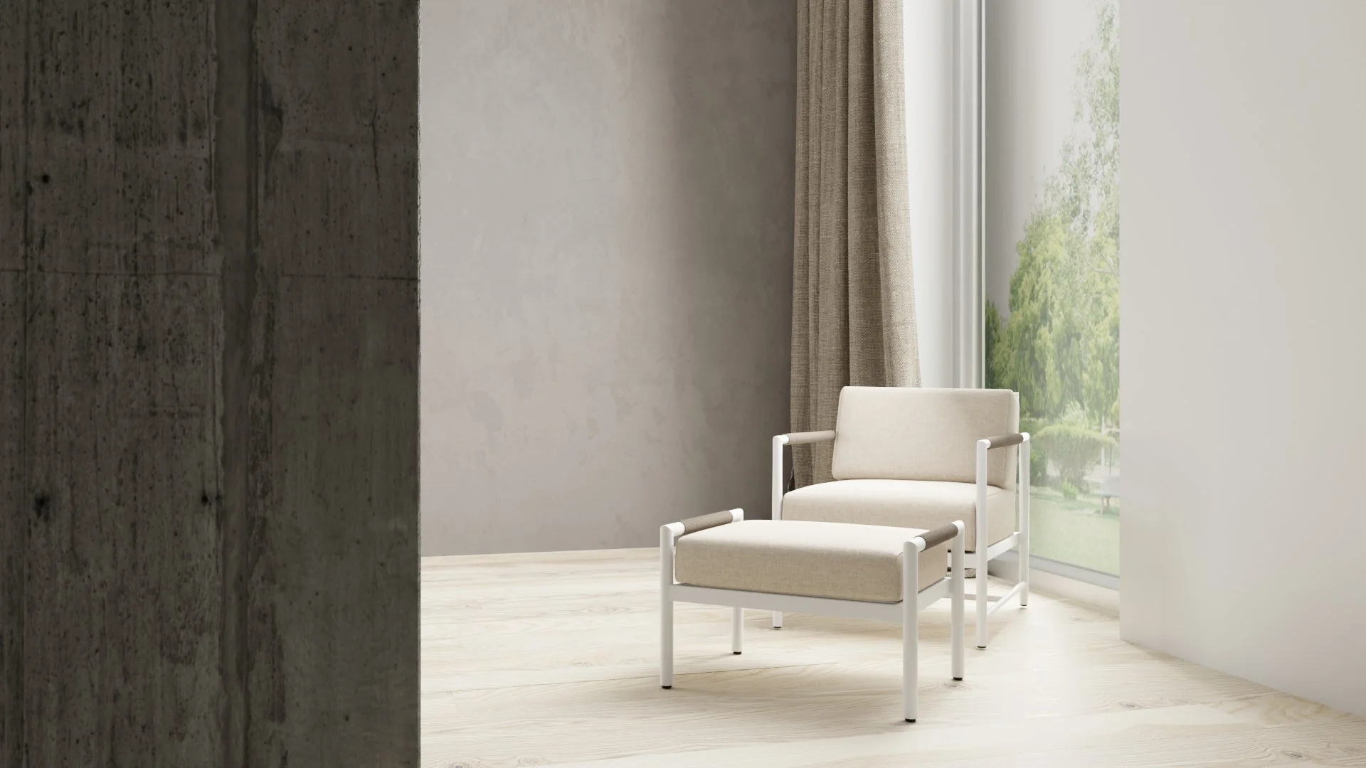 Sabbia Club Chair in Echo Ash, No Welt - Image 3