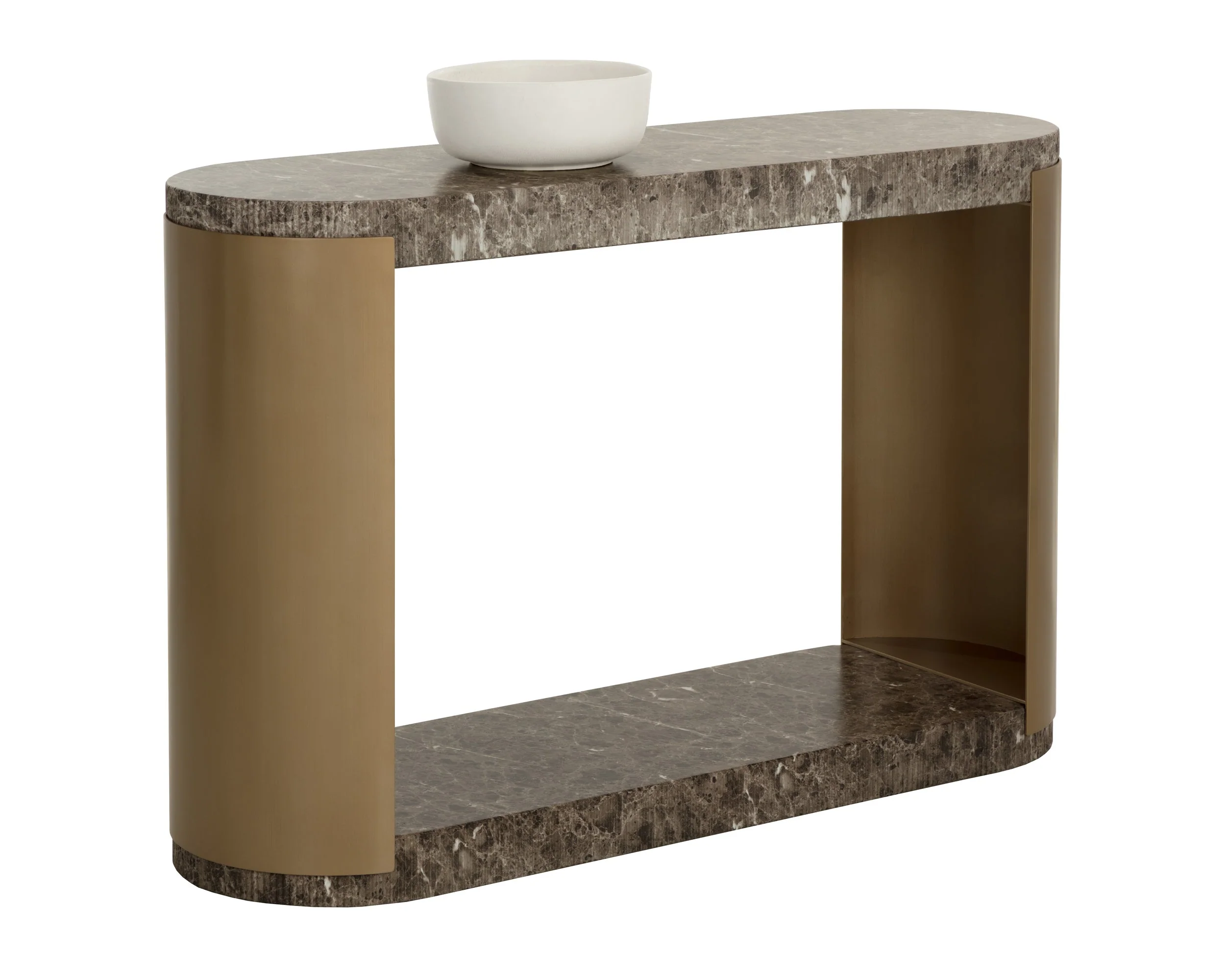 Cavette Console Table – Marble Look – Dark Emperador