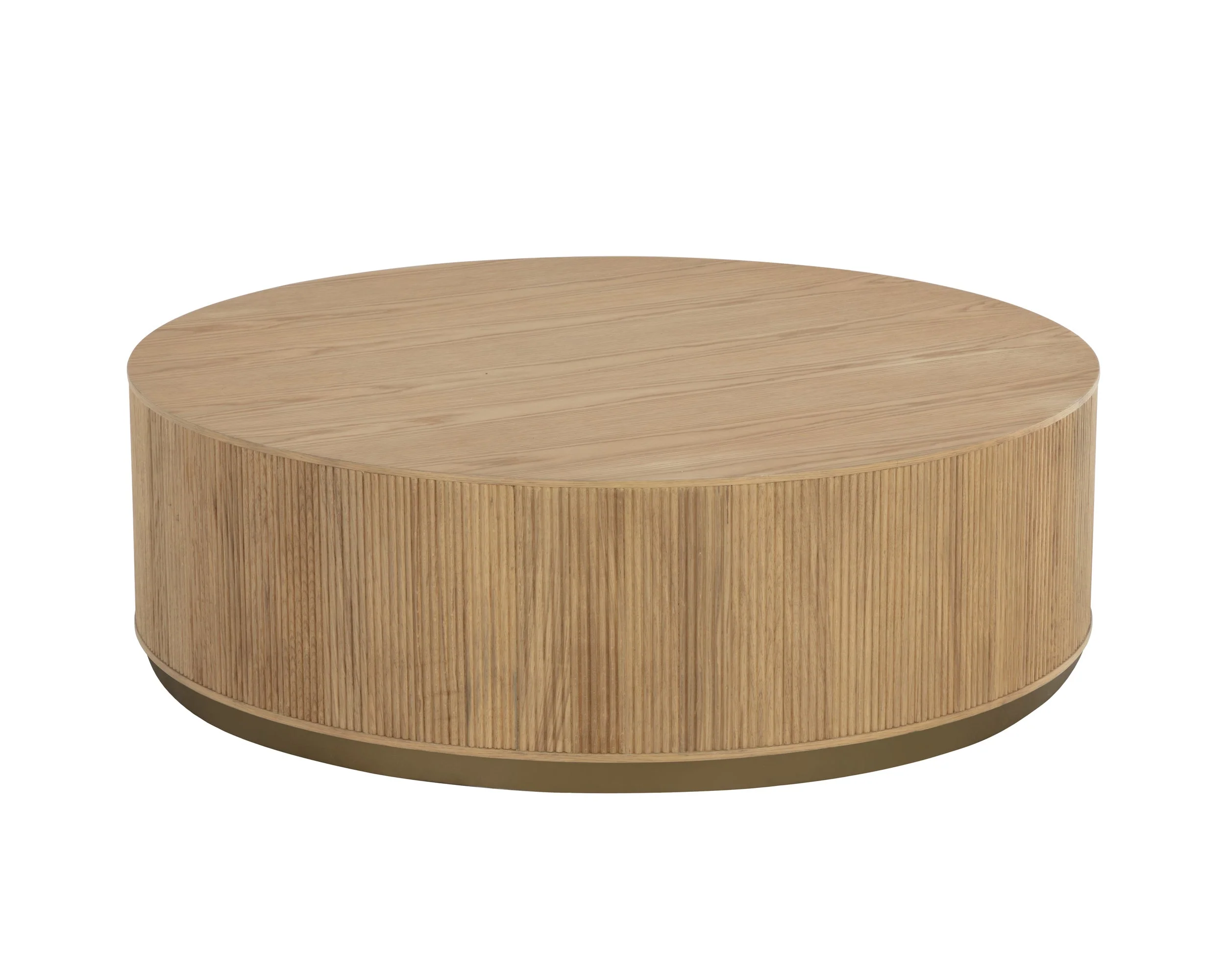 Kalla Coffee Table - Round - Rustic Oak - Image 2