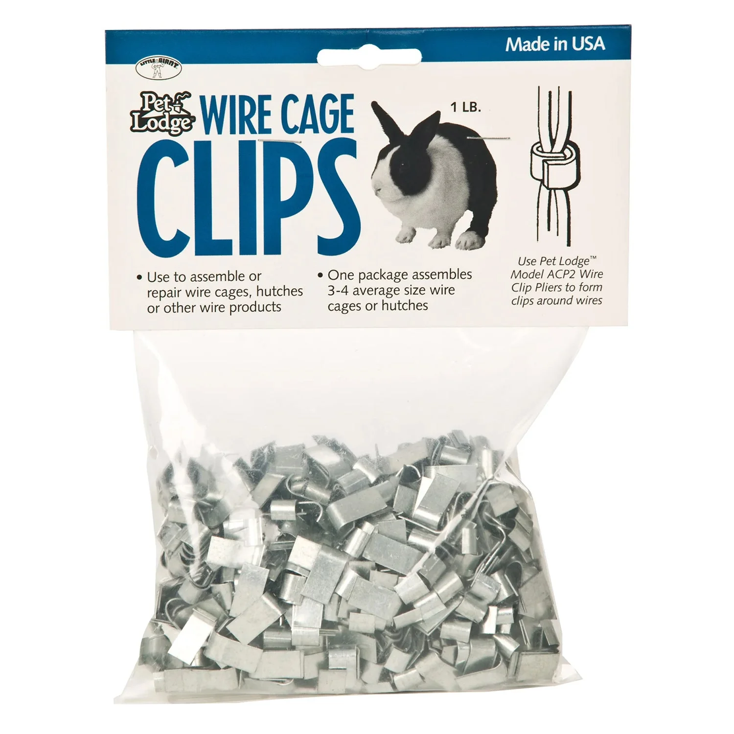 Wire Cage Clips for Rabbit Hutches – 1 lb Bag for Assembly & Repair - Image 1