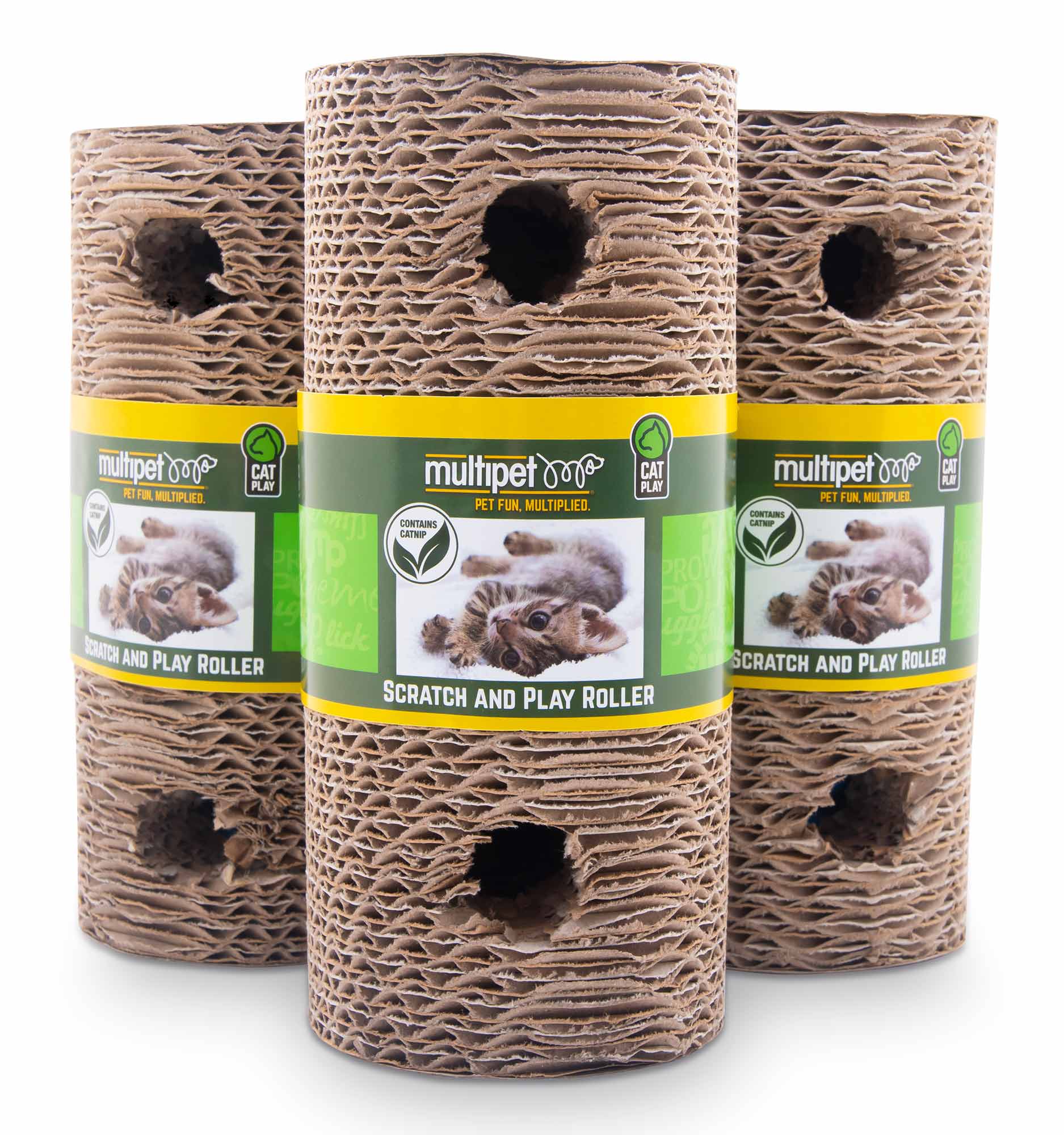 Cardboard Scratcher Roller, 7.5", Assorted - Image 1