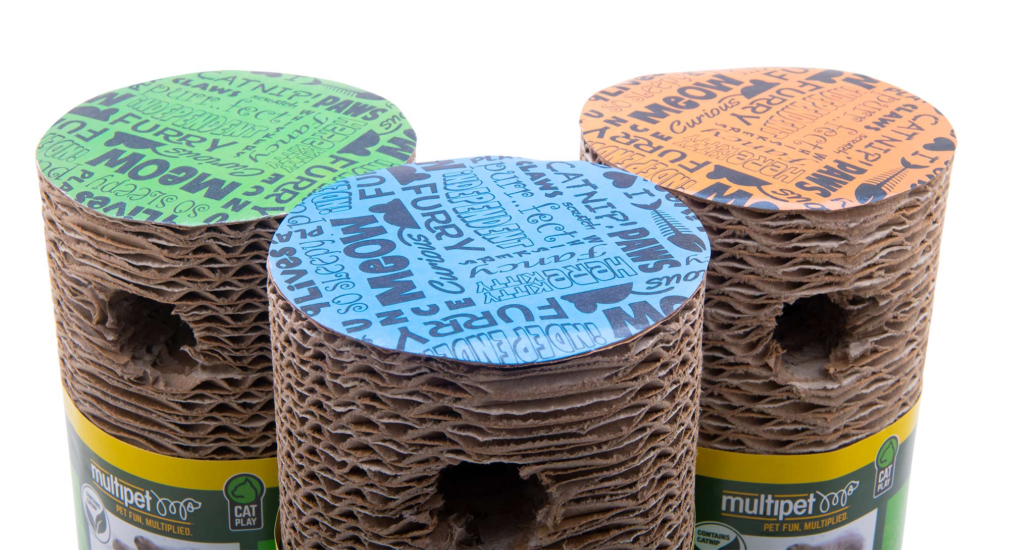 Cardboard Scratcher Roller, 7.5", Assorted - Image 2