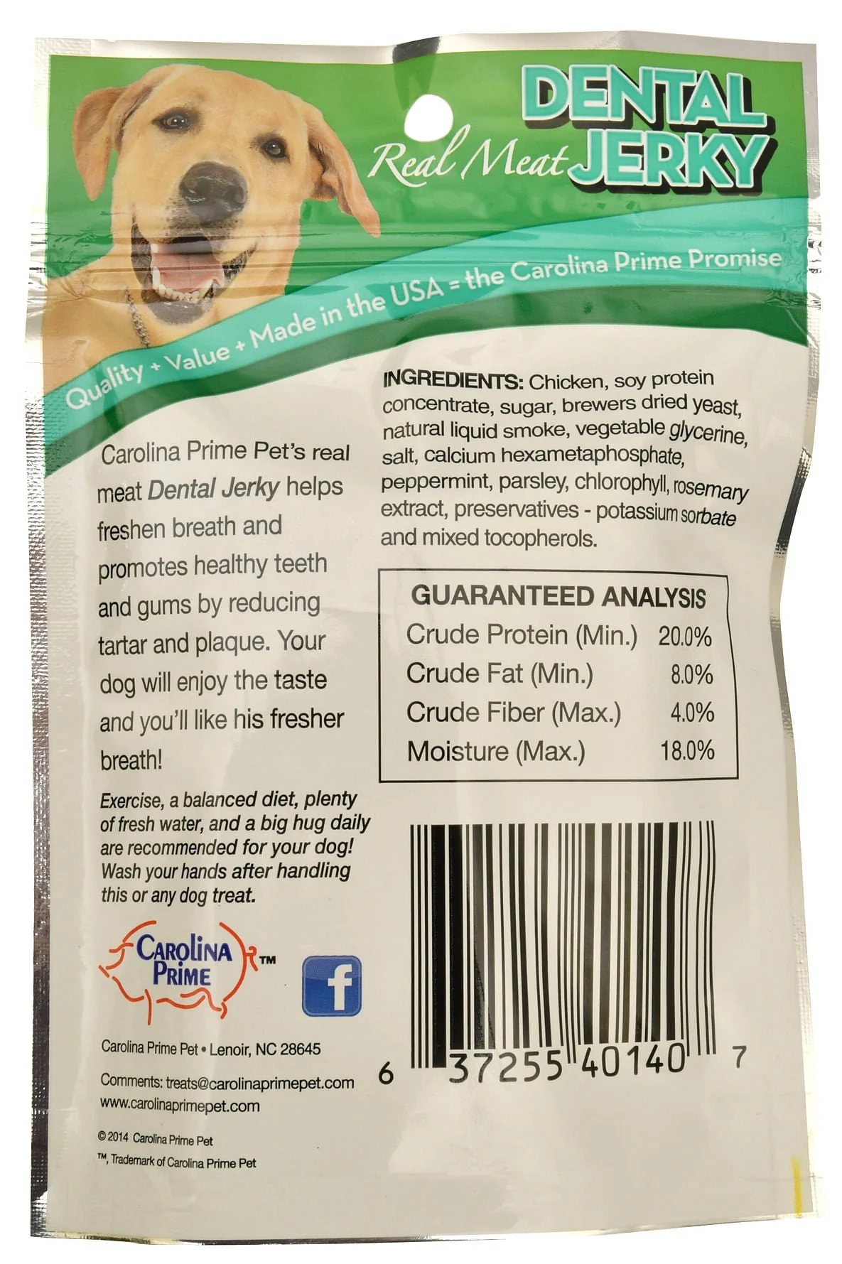 Carolina Prime Dental Jerky for Dogs, 6 oz – Mint Flavor, Wheat-Free, USA Made - Image 2