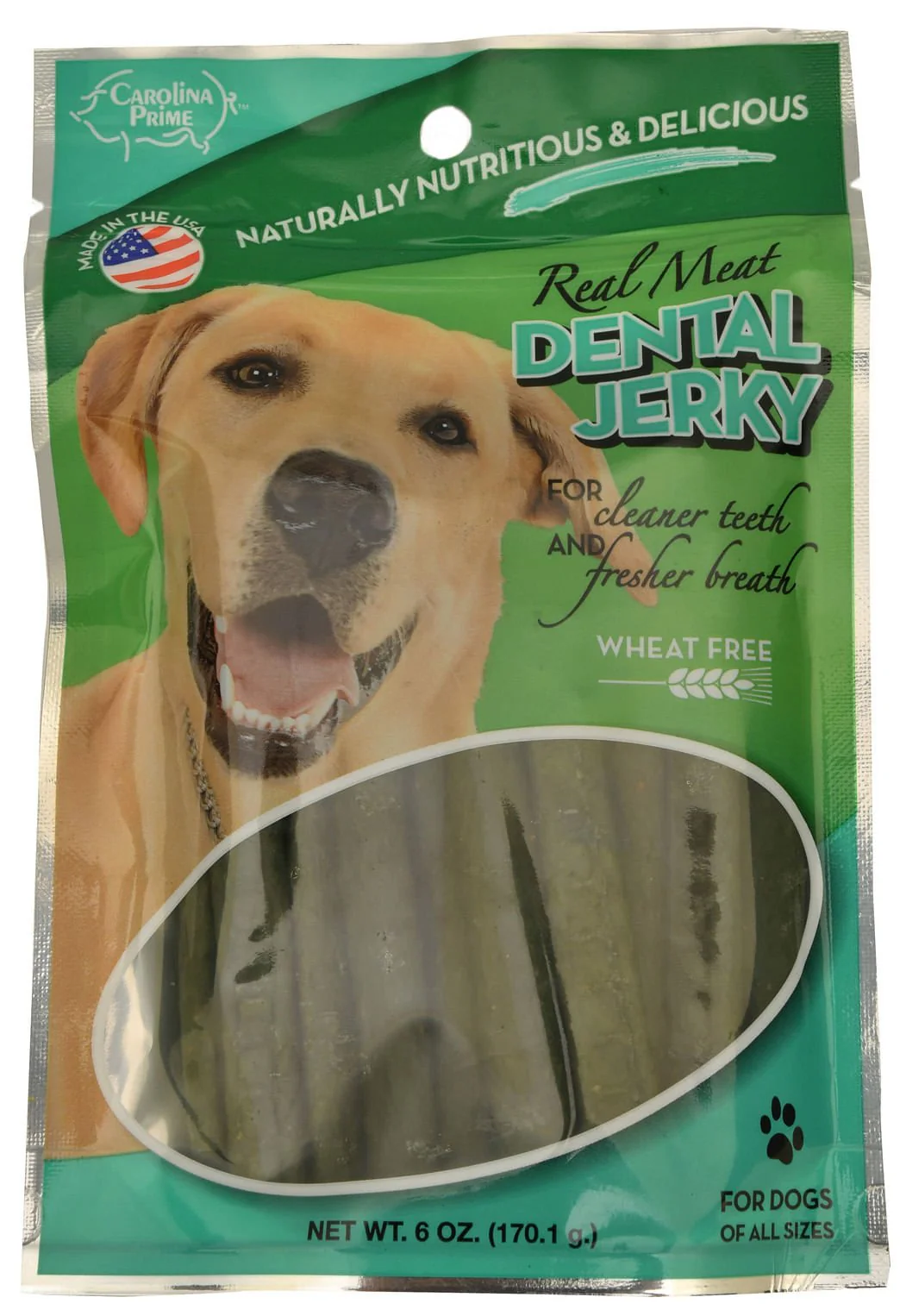 Carolina Prime Dental Jerky for Dogs, 6 oz – Mint Flavor, Wheat-Free, USA Made - Image 1