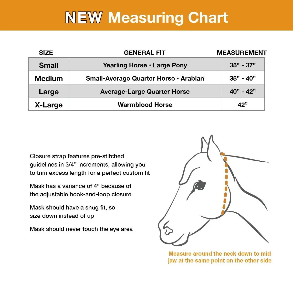 Cashel Econo Fly Mask Without Ears, Gold Lightweight Horse Fly Protection - Image 2