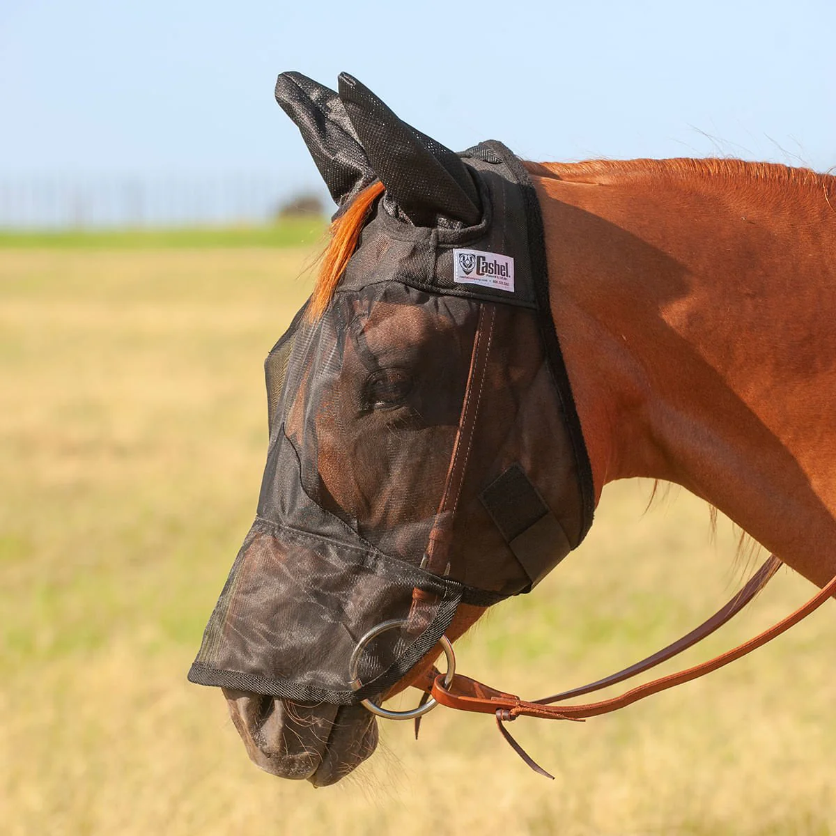 Cashel Quiet Ride Horse Fly Mask with Ears & Long Nose - Image 1