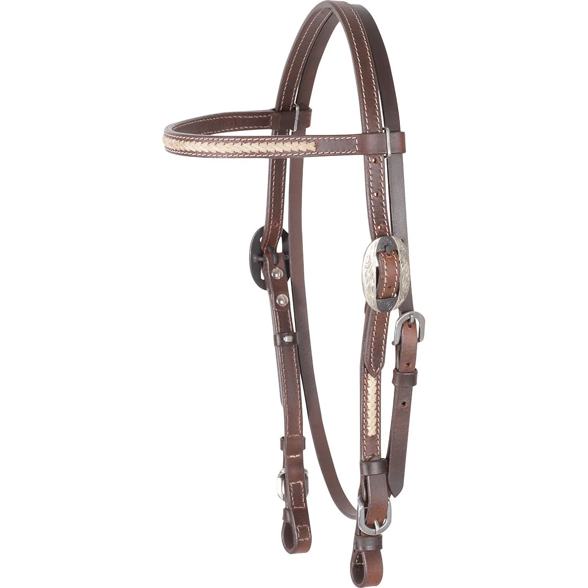 Cashel Rawhide Lace Browband Headstall - Image 1