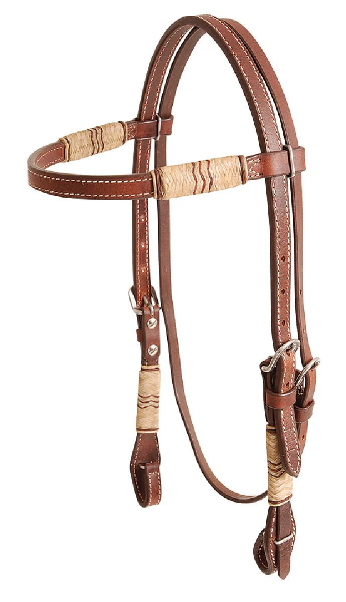 Cashel Rawhide Trim Browband Headstall - Image 1