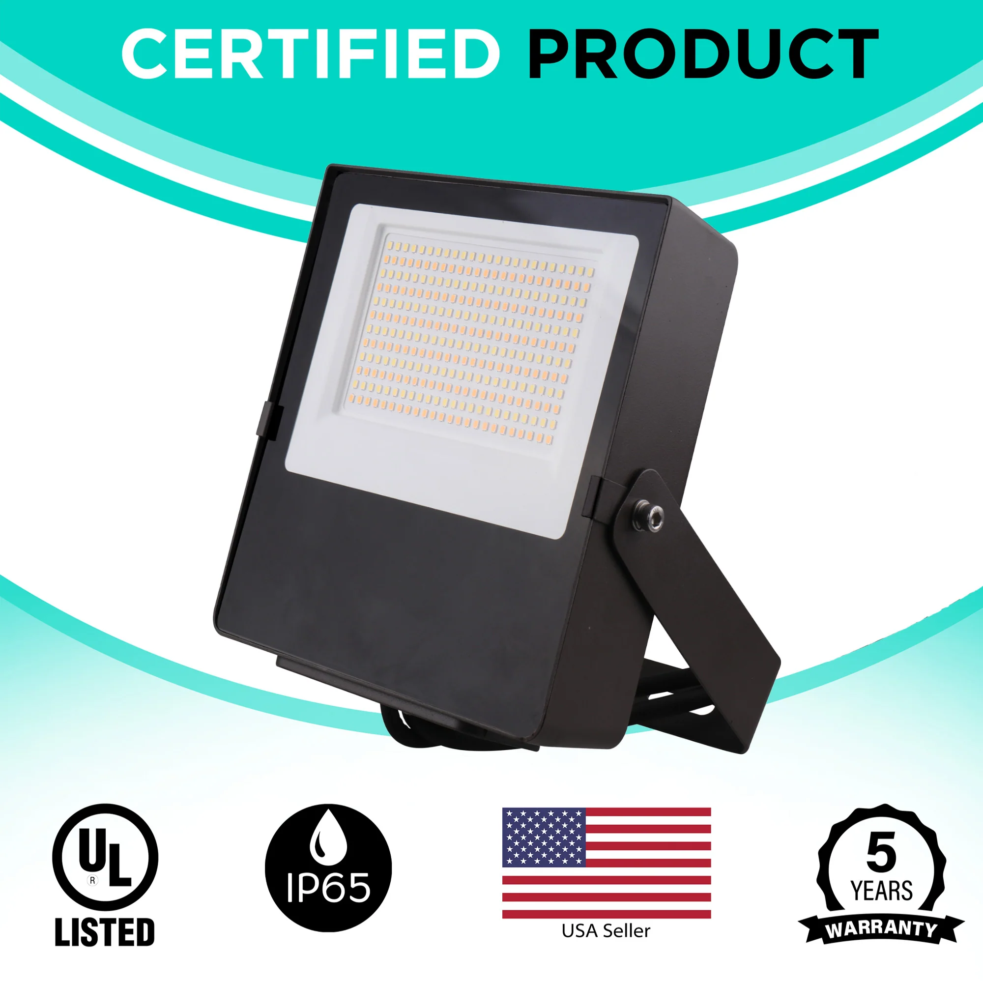 100W Mini Flood Light - CCT Selectable(3000/4000/5000K) - 13000lms - UL Listed - Glass Cover #234-235 - Image 3
