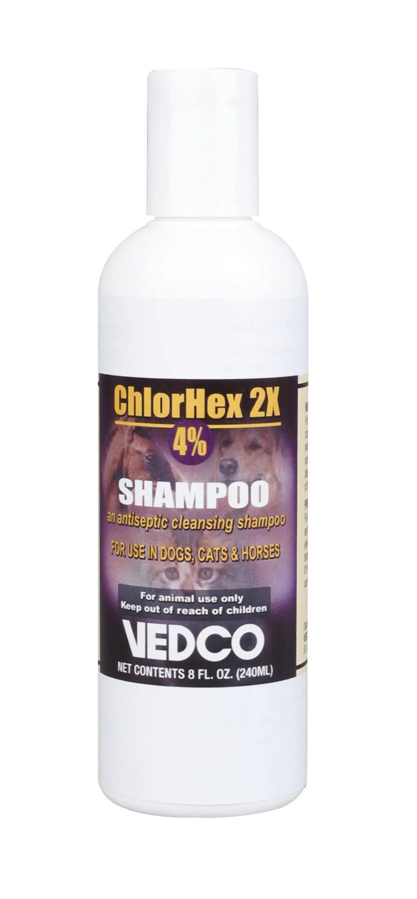 Chlorhex 2X 4% Antiseptic Shampoo for Dogs, Cats & Horses, 8 oz - Image 1