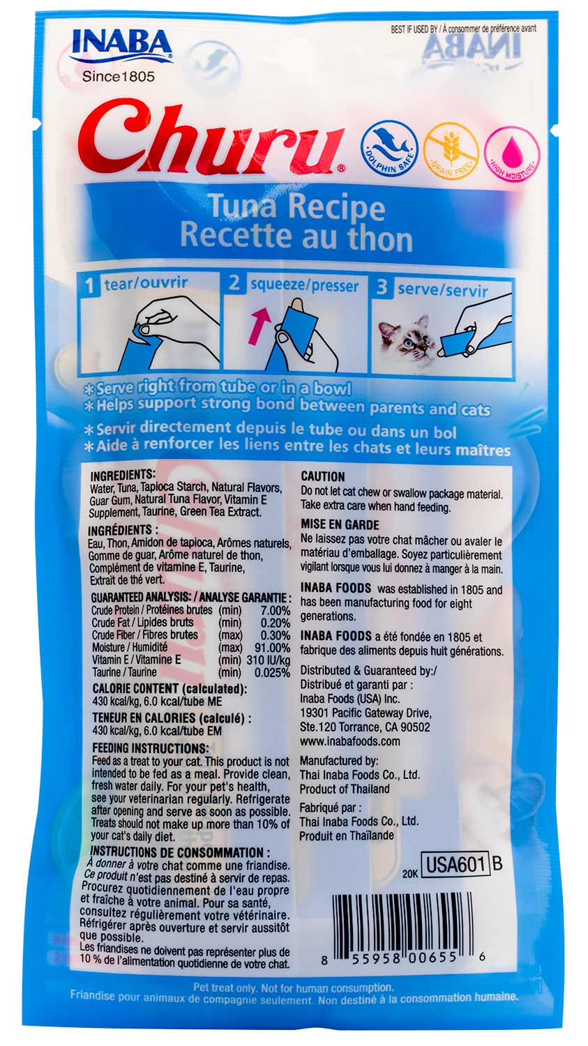 Churu Tuna Puree Lickable Cat Treat, 4 pk - Image 2
