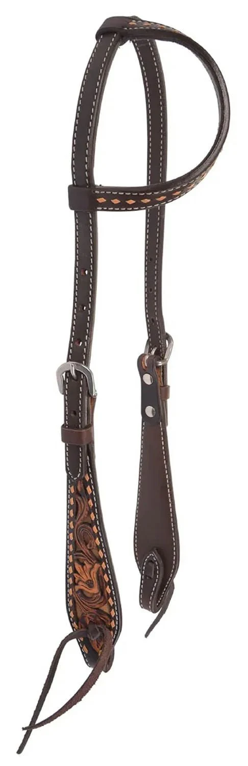 Circle Y Dusty Floral One Ear Headstall, Full - Image 1