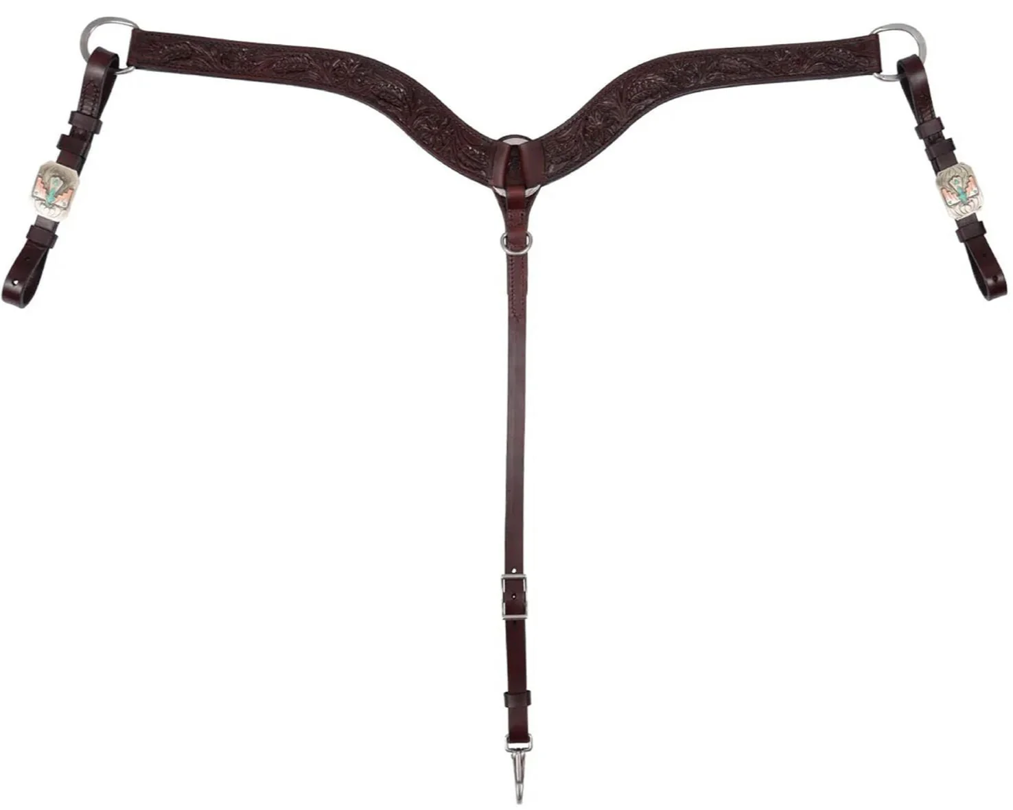 Circle Y Great Oak Breast Collar, Full - Image 1