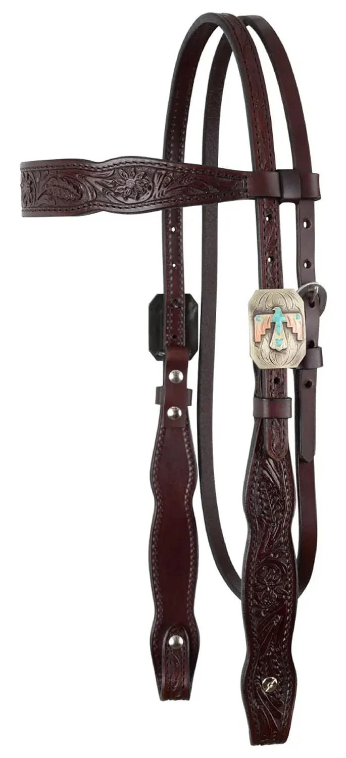 Circle Y Great Oak Browband Headstall, Full - Image 1