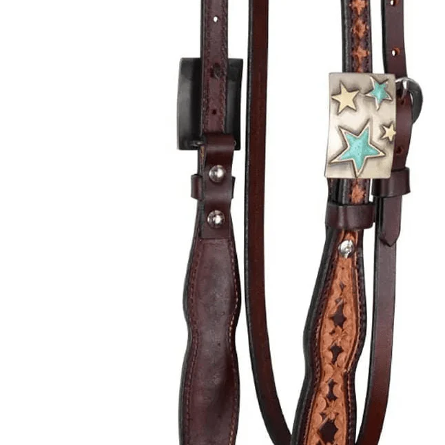 Circle Y Saturn Rising Leather Browband Headstall, Full - Image 3