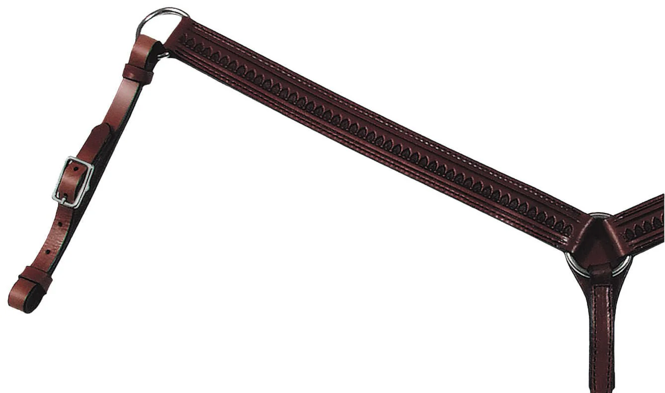 Circle Y Shell Tooled Breast Collar - Image 1