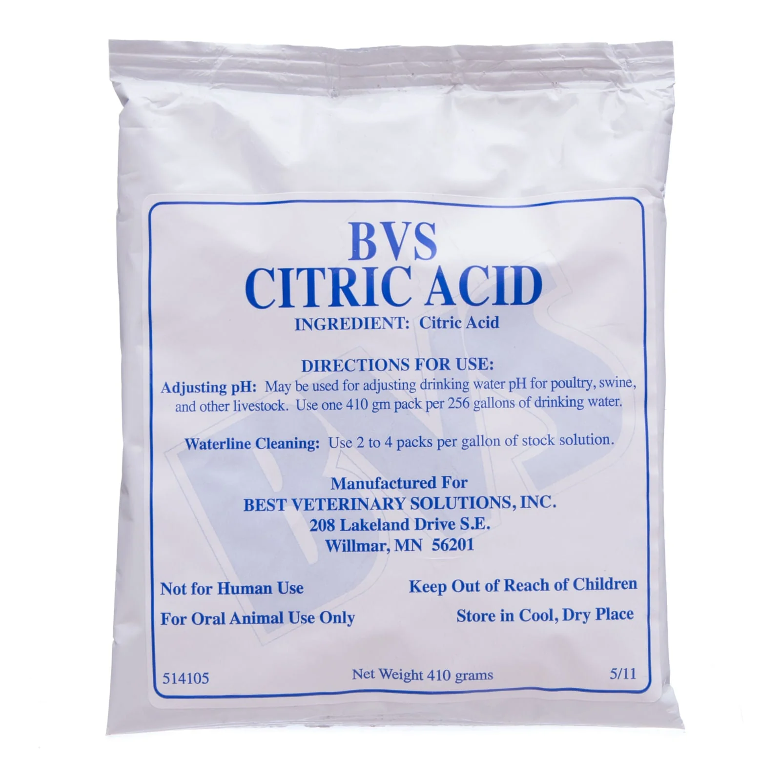 Citric Acid Soluble Powder for Poultry & Swine, 410 g Packet - Image 1