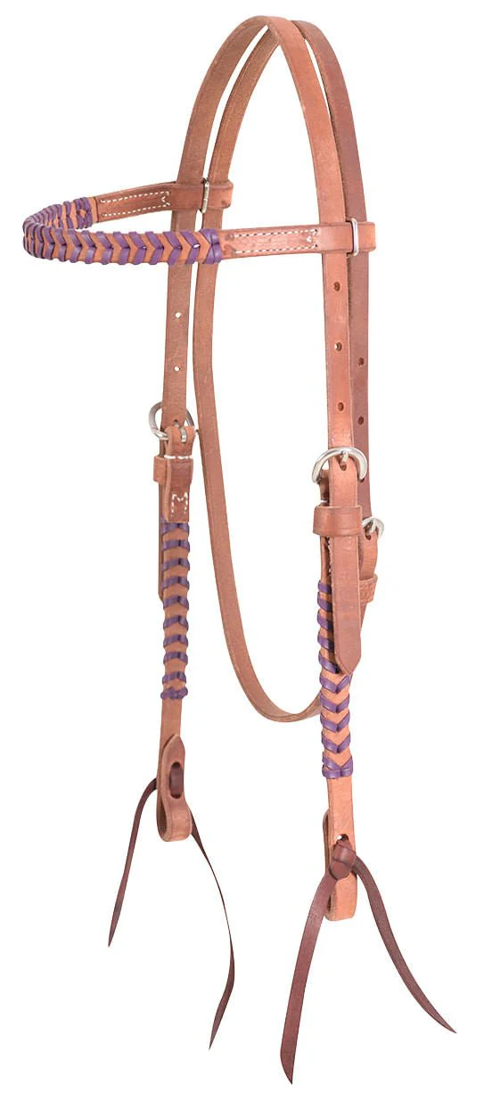 Classic Equine Laced Browband Headstall, Full - Image 3