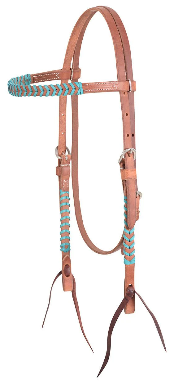 Classic Equine Laced Browband Headstall, Full - Image 1