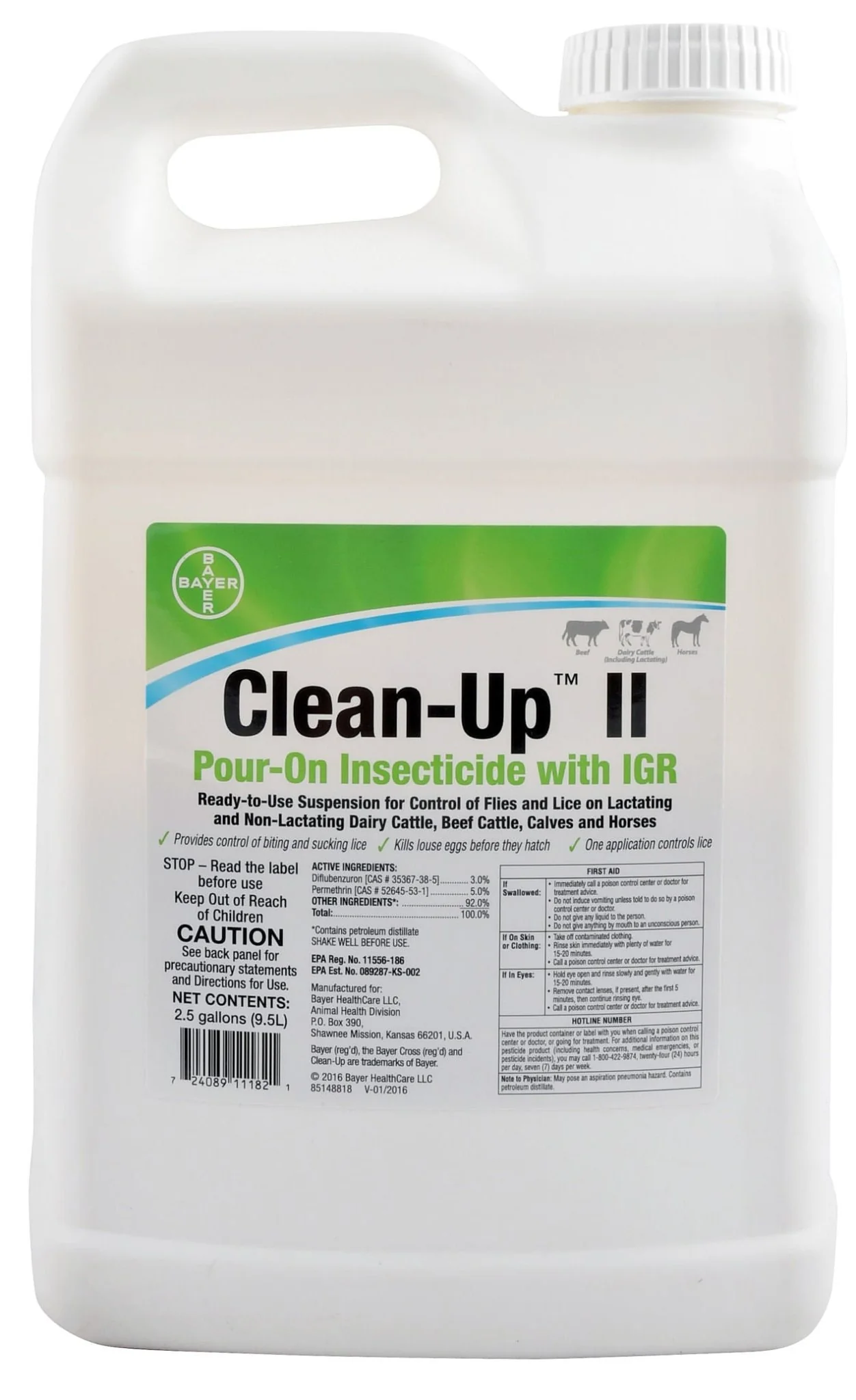 Clean-Up II Pour-On Insecticide with IGR for Fly Control - Image 2
