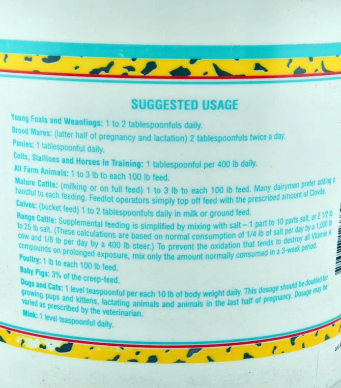 Clovite Conditioner / Vitamin Supplement for All Animals - Image 2