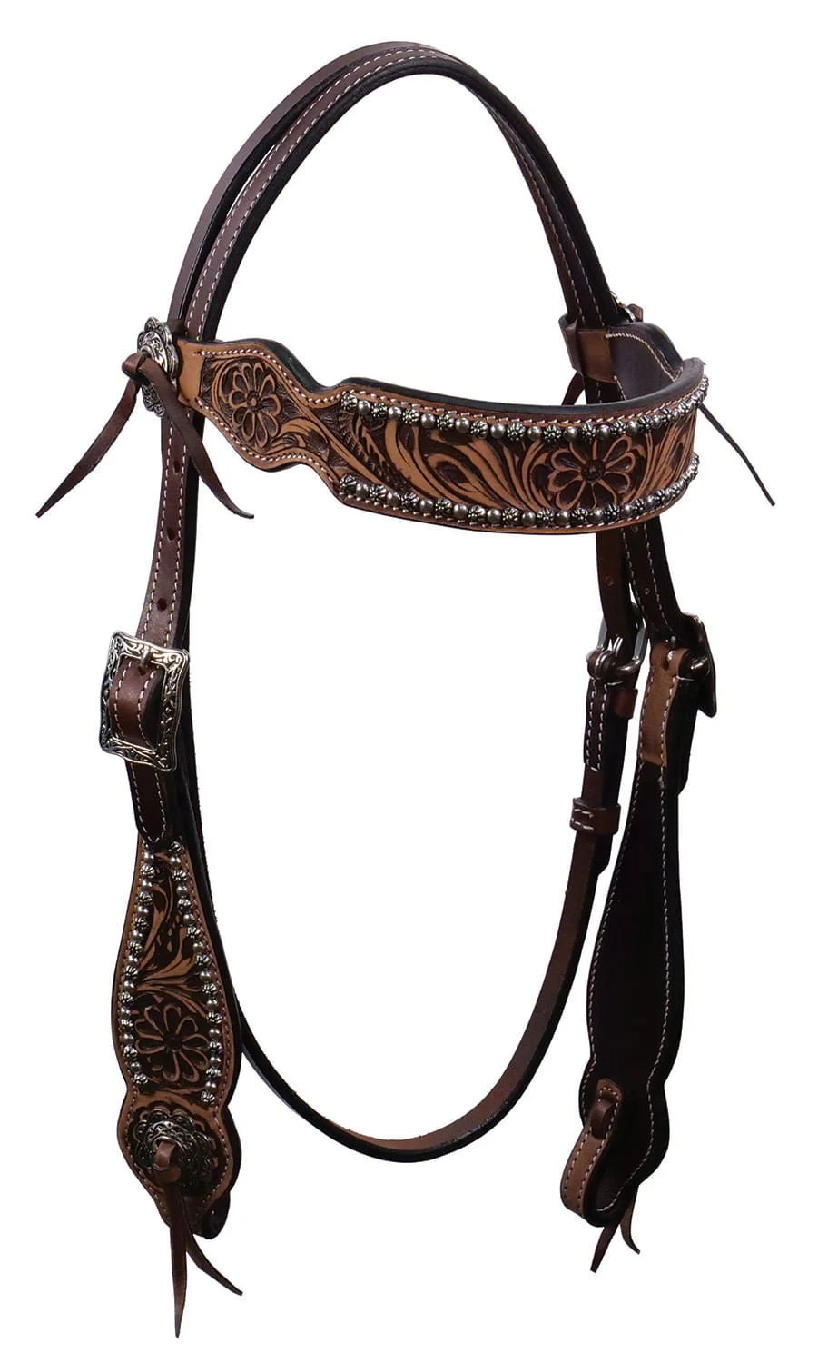 Cody Pro Flower Tooled Headstall - Image 1