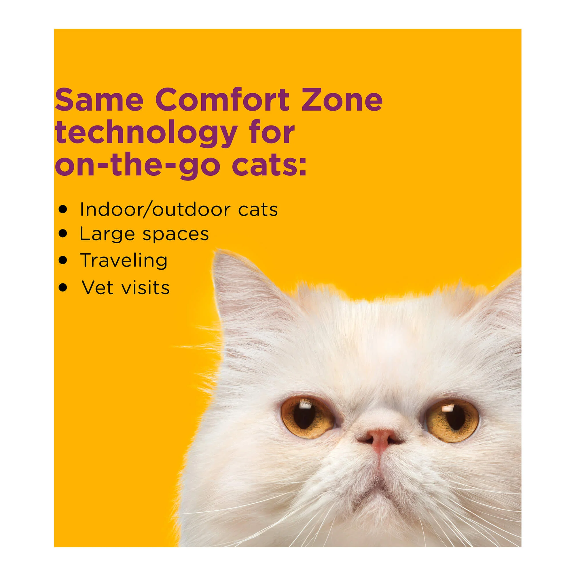 Comfort Zone Cat Calming Pheromone Collar, Anxiety & Stress Relief Aid, Breakaway Design, White - Image 3