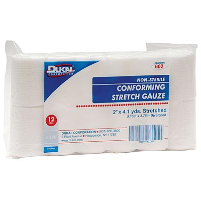 Conforming Stretch Gauze, (Non Sterile) 12 Rolls - Image 1